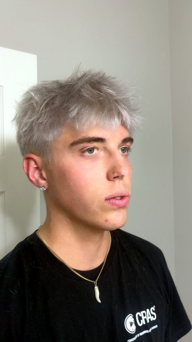 Silver platinum blonding, front angle by Leila Lee